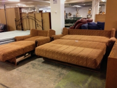 Bäddsoffa + bäddfåtölj